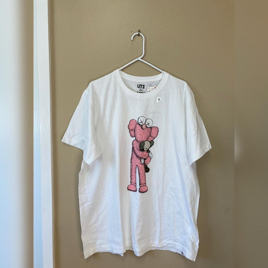 Kaws Uniqlo Pink BFF T-Shirt -