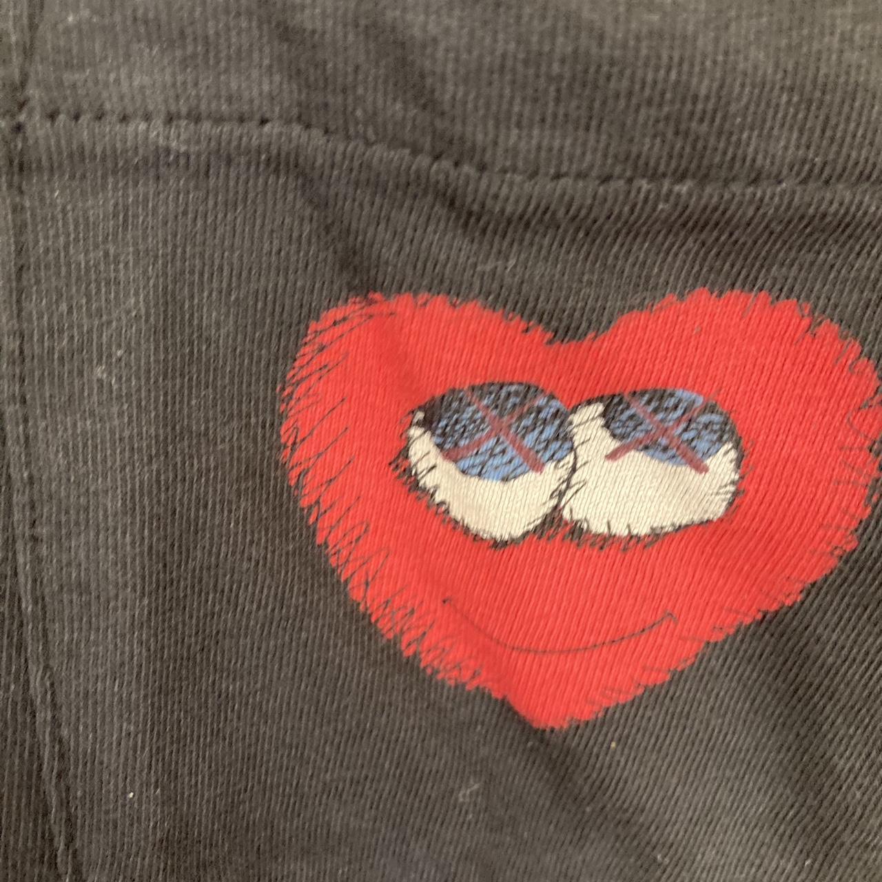 Kaws Uniqlo Heart Pocket T-Shirt Japanese Sizing