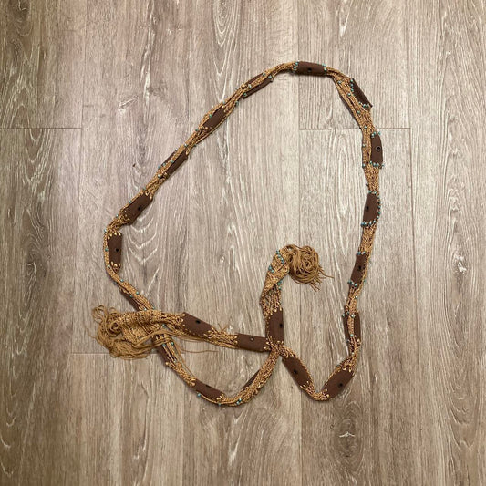 Boho Beaded Woven Belt