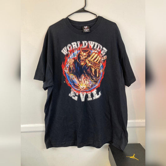 2002 WWE Undertaker World Wide Evil T-Shirt
