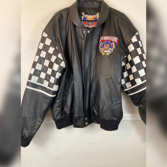 Jeff Hamilton 50th Anniversary Nascar Leather Jacket