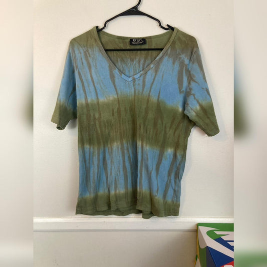 Tryst Green and Blue Tye Dye T-shirt