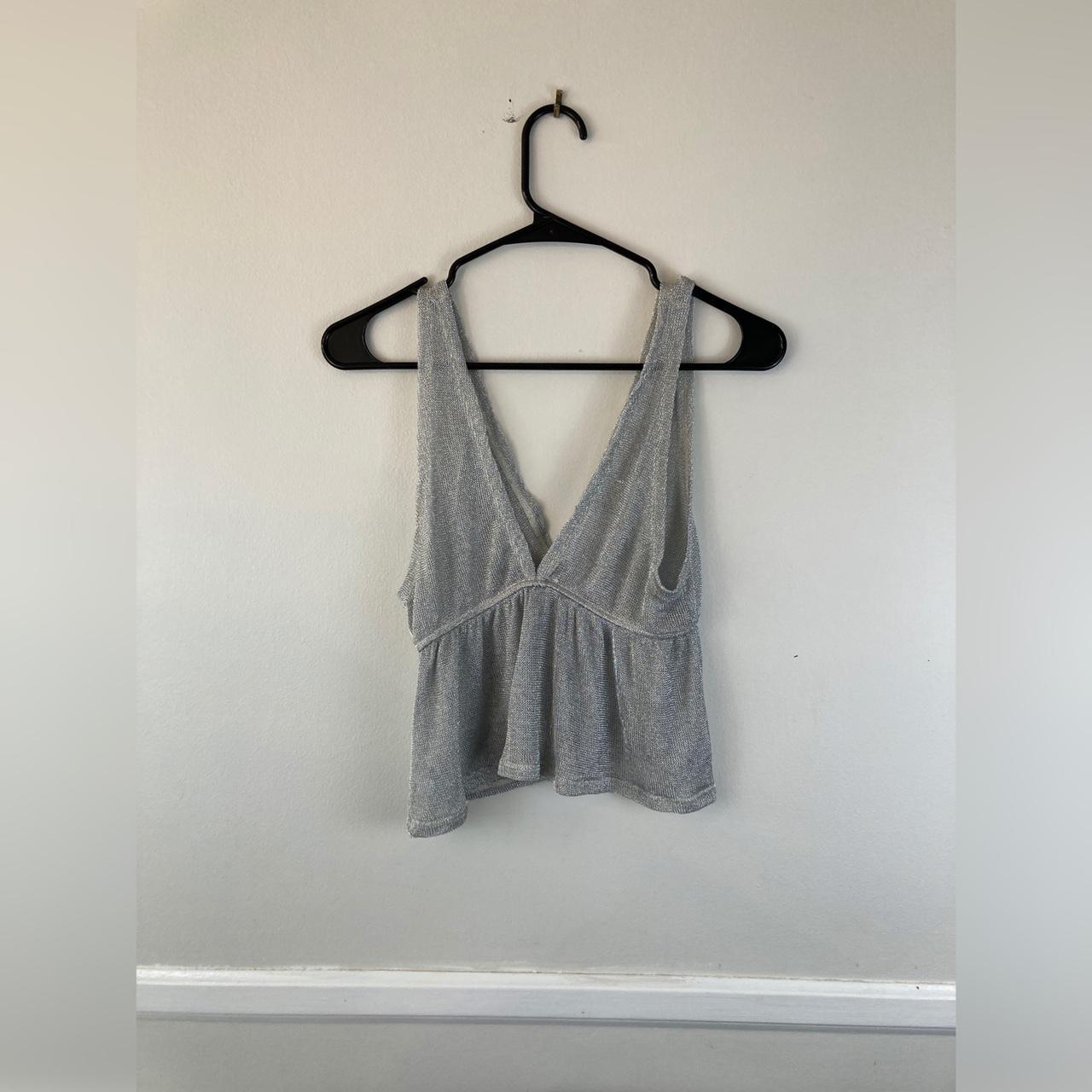 Subdued Silver Sheer Blouse